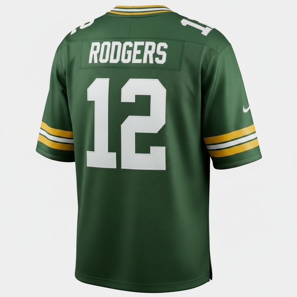 NWT Reebok Jersey Mens XXL/52 Home On Field Green Bay Packers Rodgers Vintage
